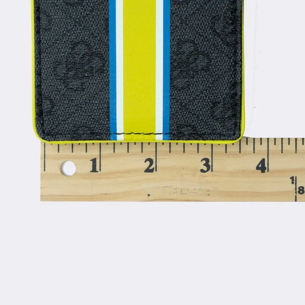 Guess Men Dinate Signature Stripe Quatro-g Print Rfid Wallet - Black/Green